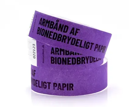 Pulseras Tyvek biodegradables